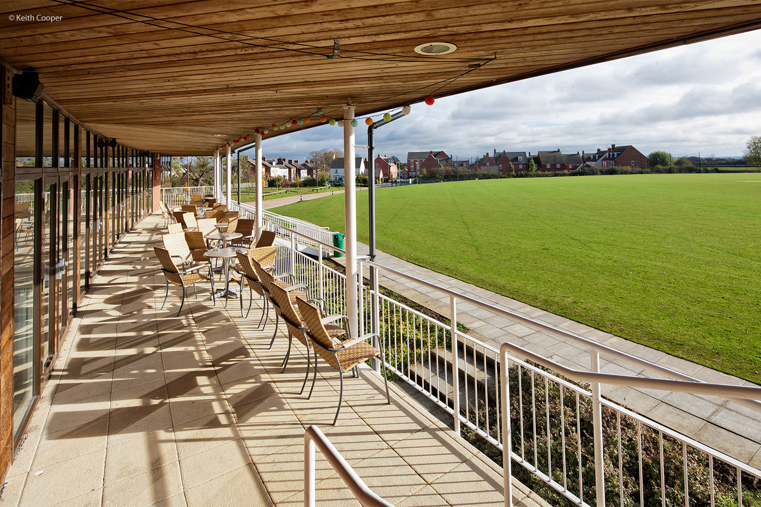 Cricket pavilion viewing area