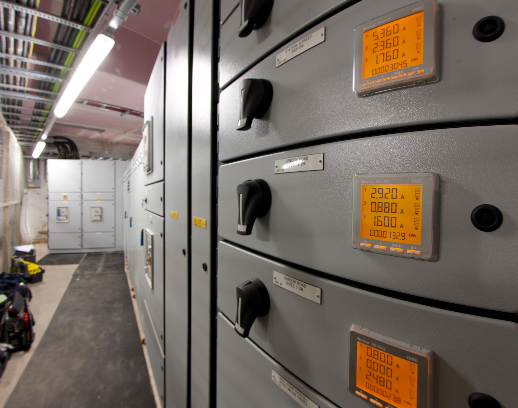 wide view of electrical equipment