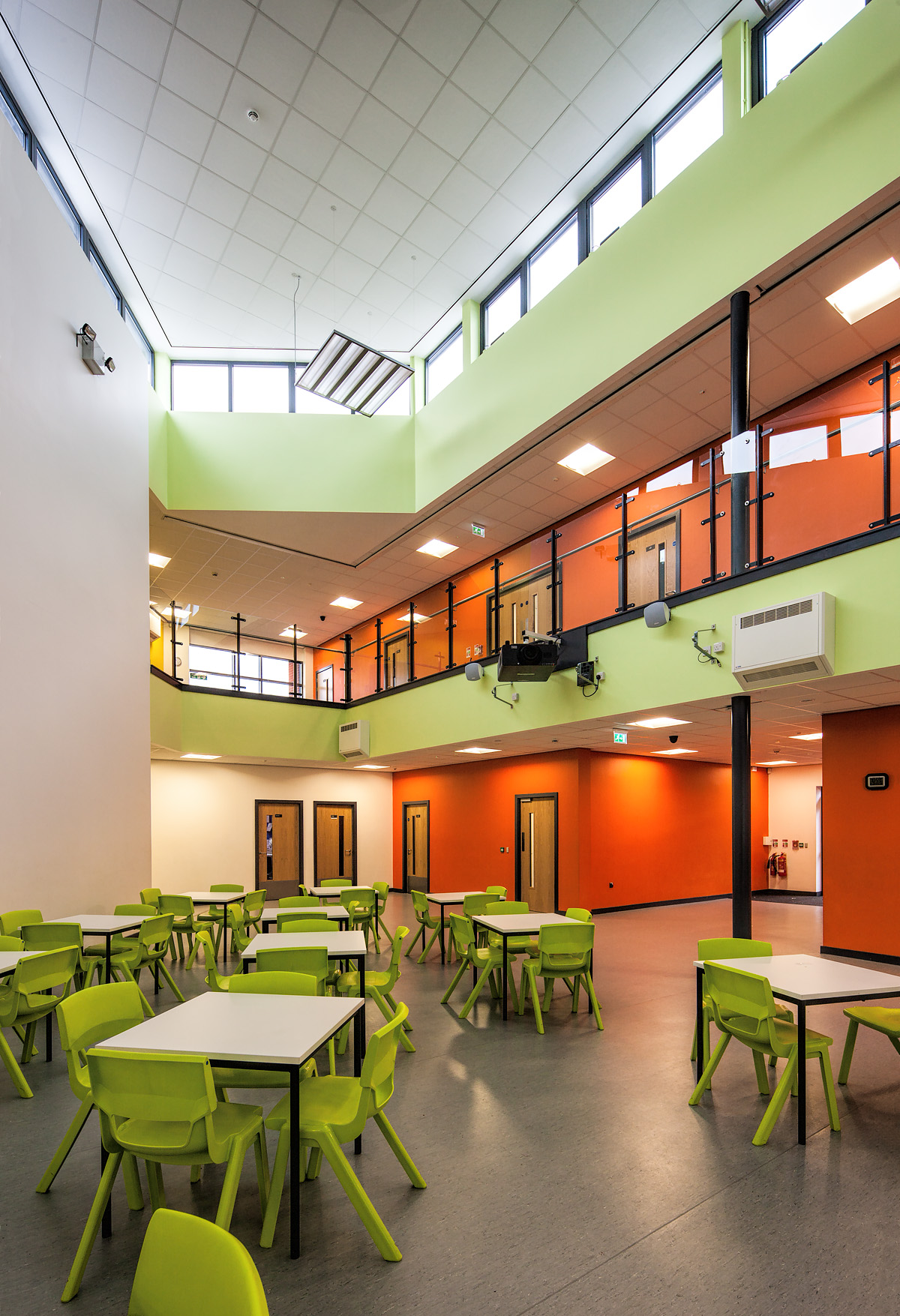 Open hallway in new school building