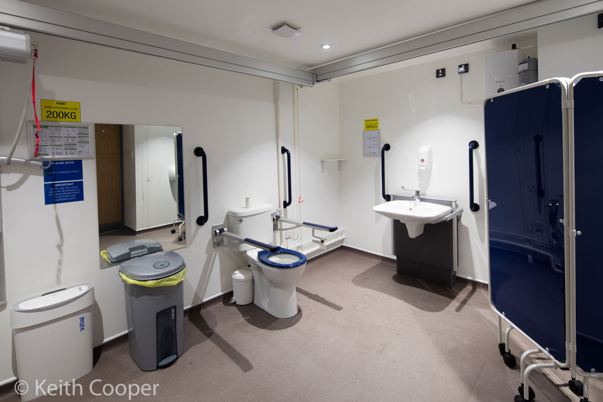 bus station changing rooms toilet interior