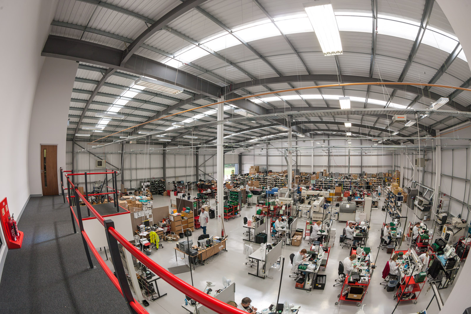 View of factory, a wide view, fish-eye lens